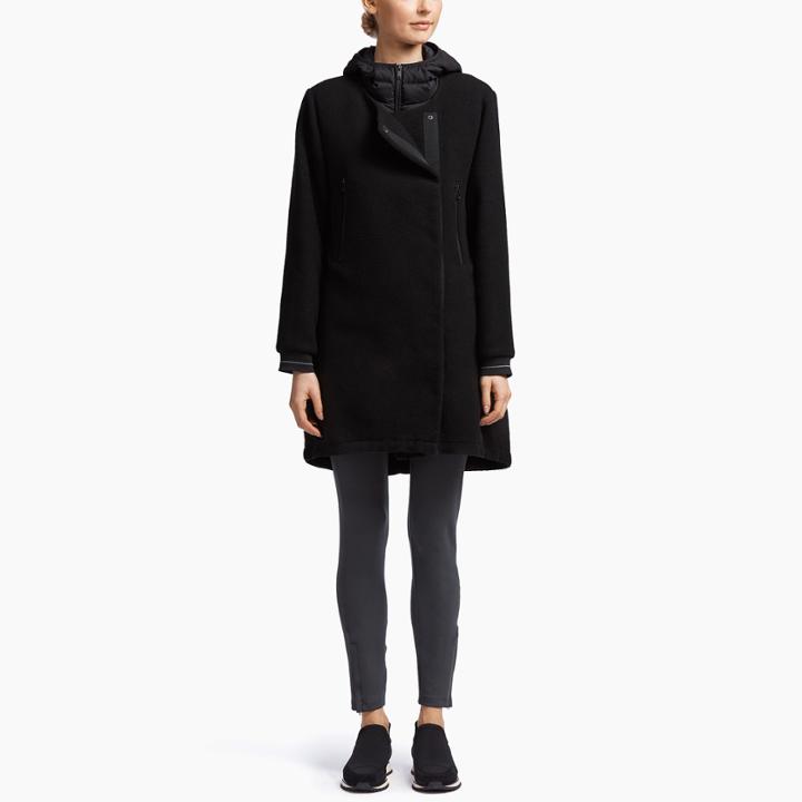 James Perse Mixed Media Hooded Parka
