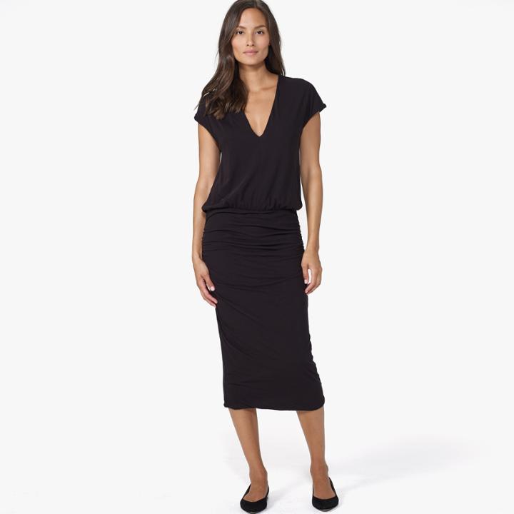 James Perse High Gauge Shirred Dress