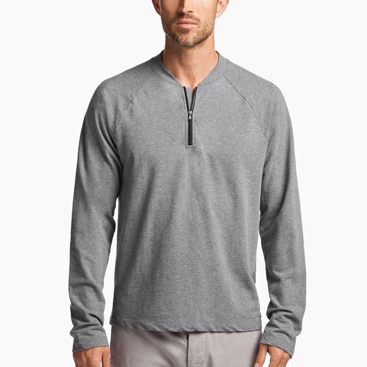 James Perse Half Zip Baseball Pullover