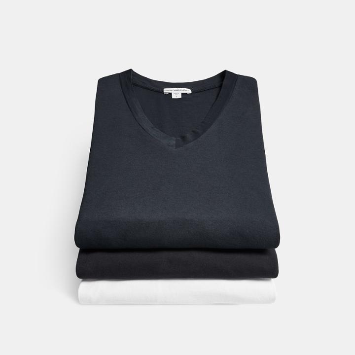 James Perse 3 Pack Short Sleeve V Neck Tee