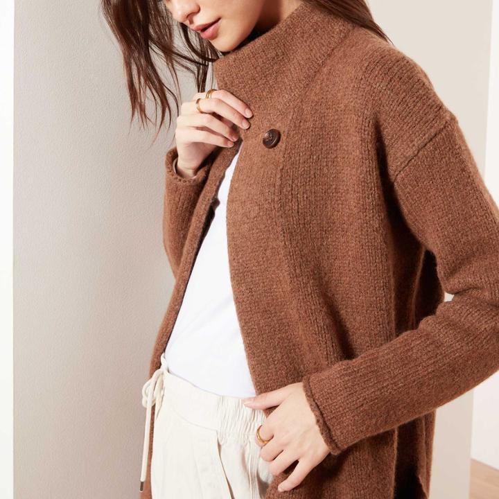 James Perse Wool Blend Jacket Sweater