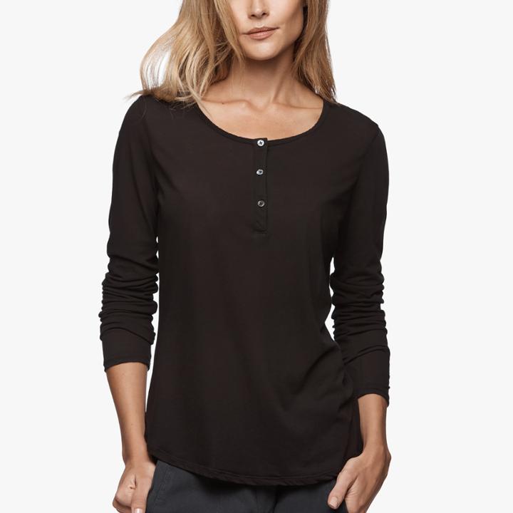 James Perse Button Down Henley