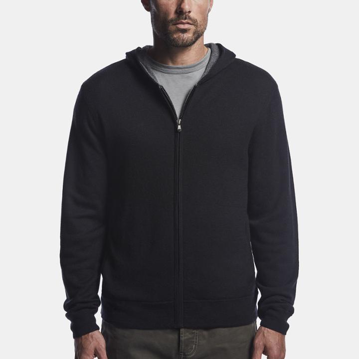 James Perse Mesh Lined Cashmere Hoodie
