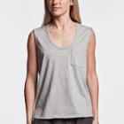 James Perse Vintage Heathered Pocket Tank