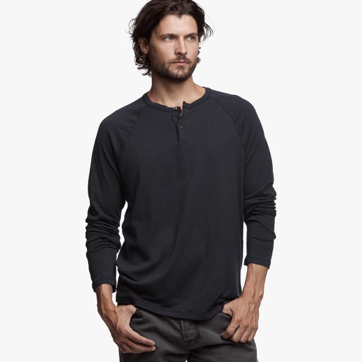 James Perse Jersey Raglan Henley