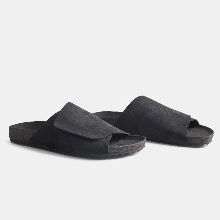 James Perse Men's Velcro Suede Slide