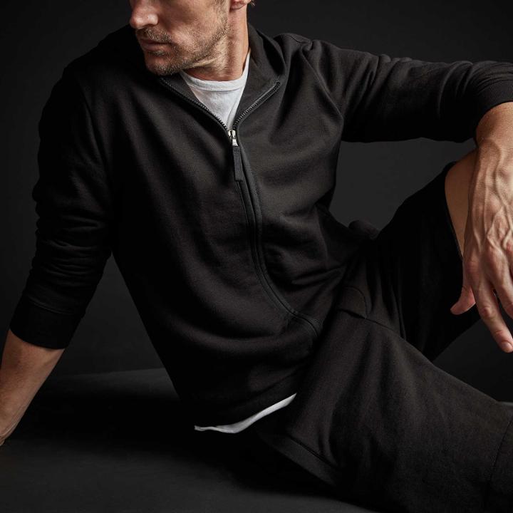 James Perse Vintage Cotton Fleece Full Zip Hoody
