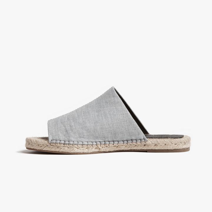 James Perse La Paz Flannel Espadrille Mule - Womens