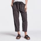 James Perse Mixed Media Cropped Suede Pant