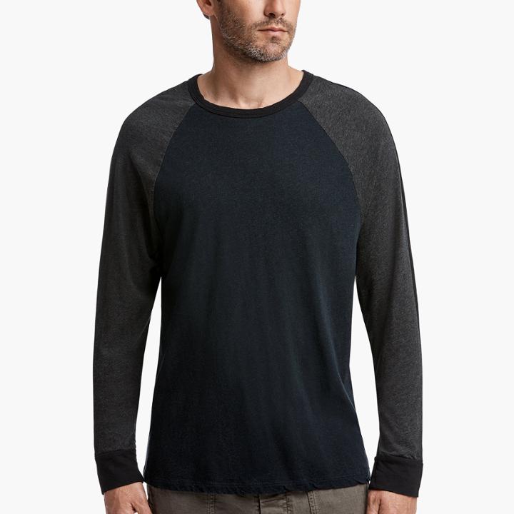 James Perse Tri Color Raglan Crew