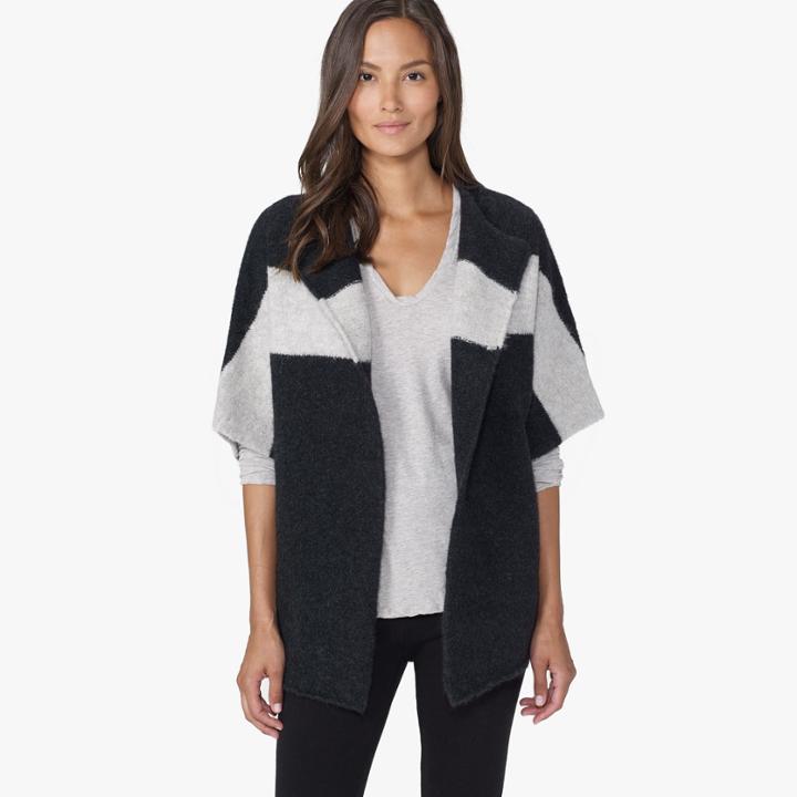 James Perse Wool Blend Stripe Cardigan