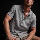 James Perse Rolled Sleeve Linen Shirt
