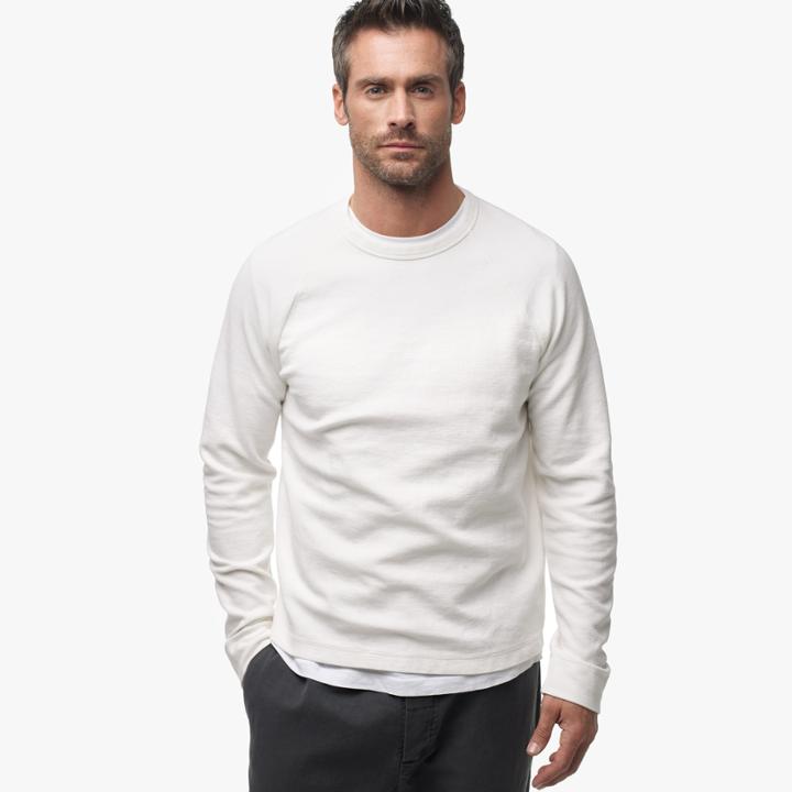James Perse Waffle Jersey Raglan Crew