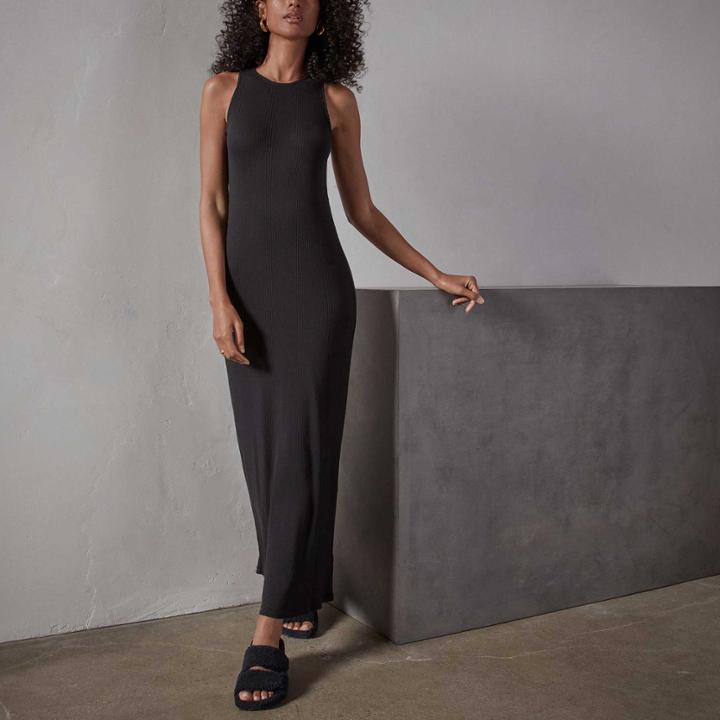 James Perse High Neck Ribbed Tank Dress