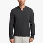 James Perse Fresca Jersey Split Front Pullover