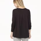 James Perse Brushed Cotton Pleated Back Top