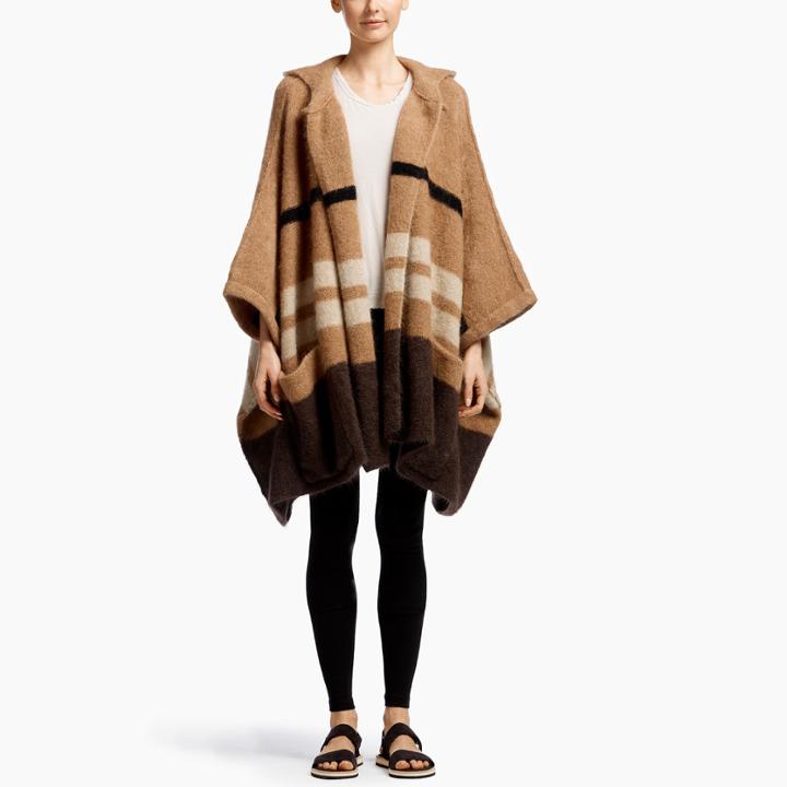 James Perse Mohair Hooded Poncho