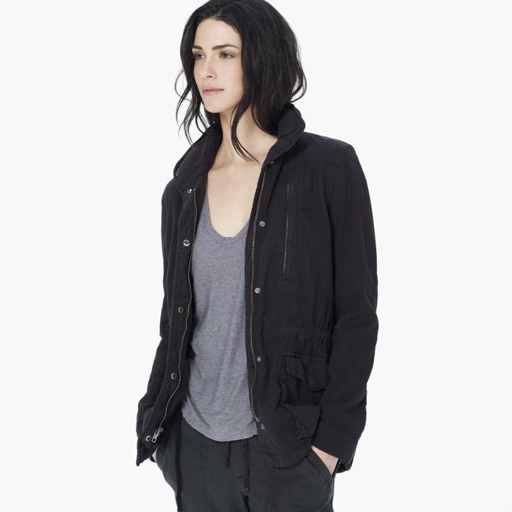 James Perse Cotton Linen Utility Jacket