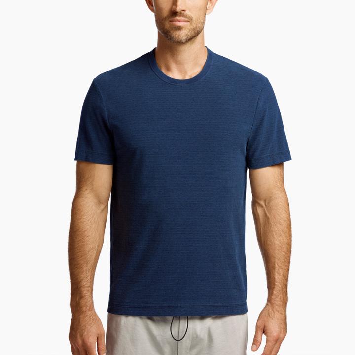 James Perse Micro Striped Jersey Crew Neck