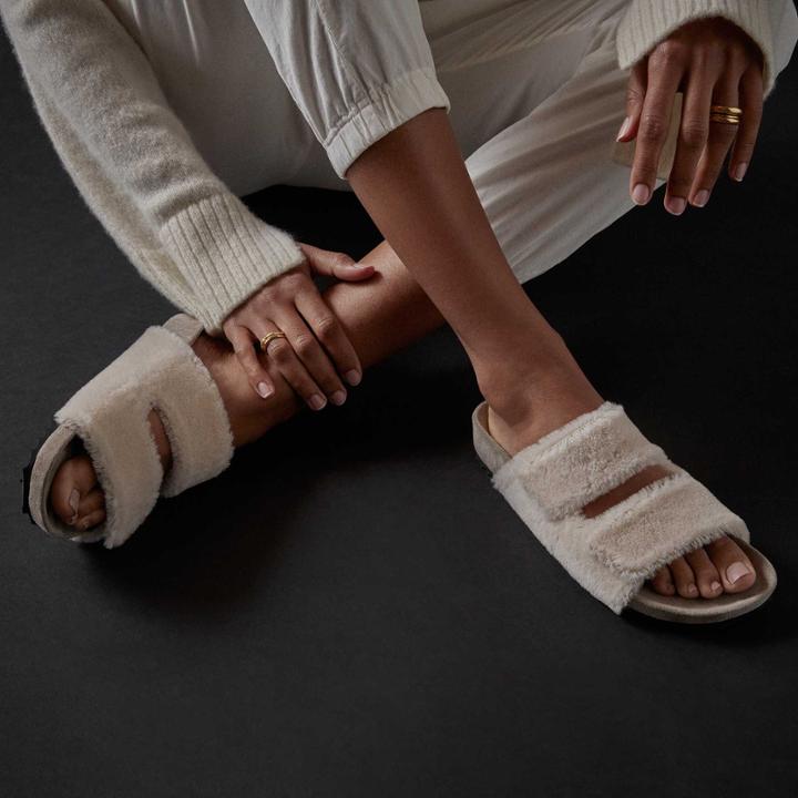 James Perse Alpaca Double Strap Slide
