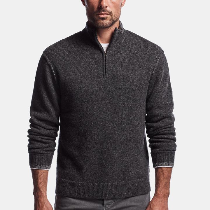James Perse Wool Blend Half-zip Sweater