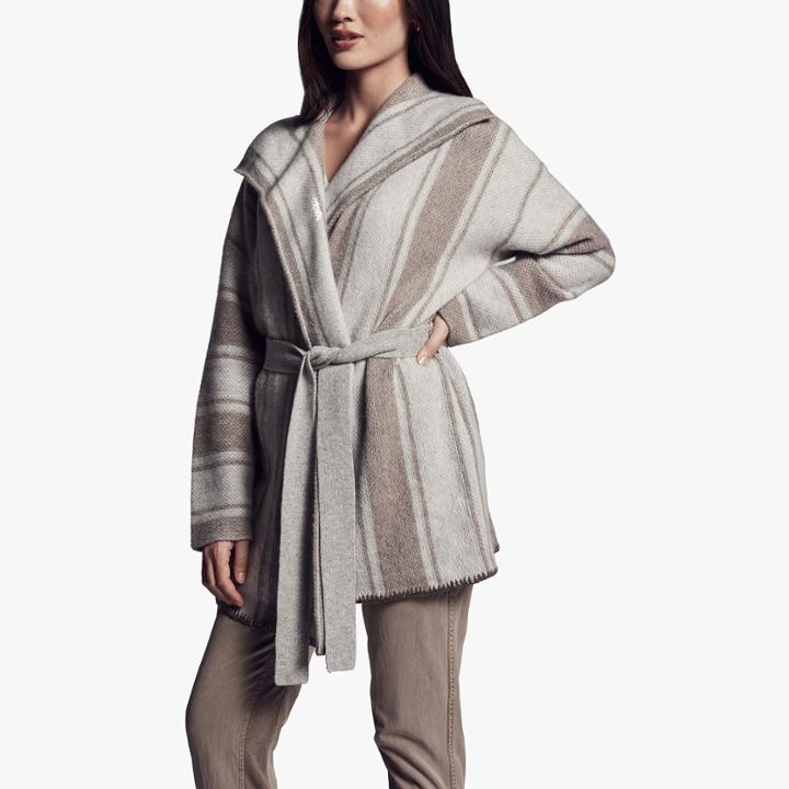 James Perse Baja Striped Cardigan