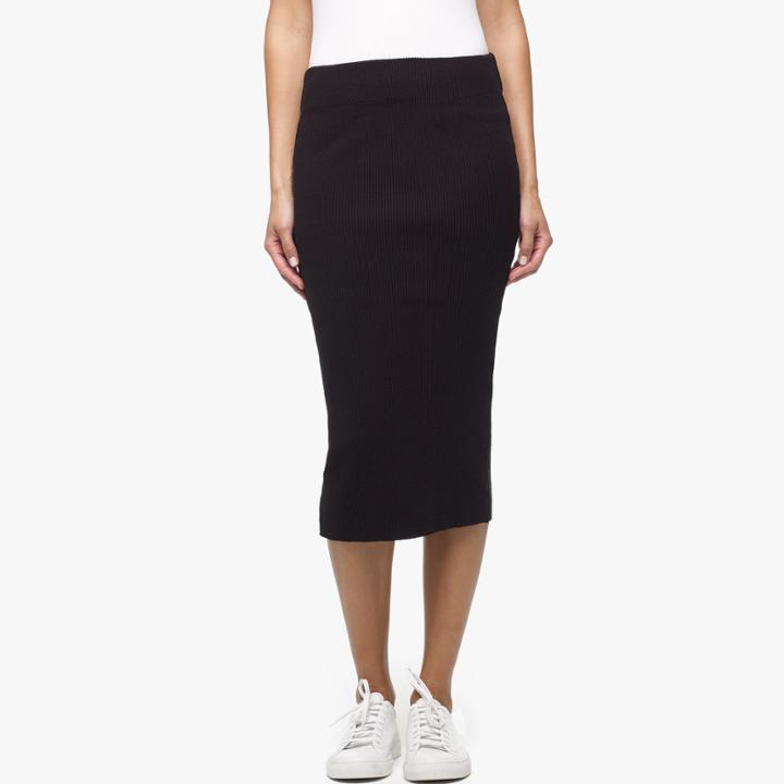 James Perse Melange Rib Pencil Skirt