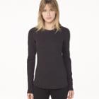 James Perse Brushed Jersey Long Sleeve Crew
