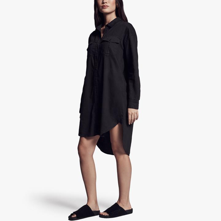 James Perse Cotton Military Shirt Dress
