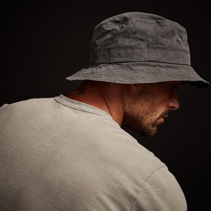 James Perse Cotton Metal Poplin Bucket Hat