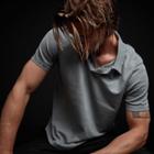 James Perse Linen Blend Short Sleeve Polo Sweater