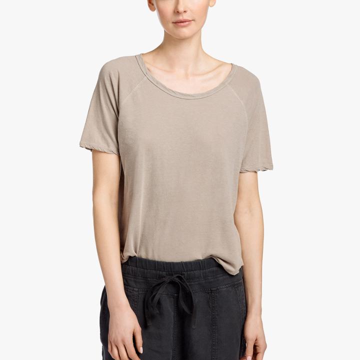 James Perse Cotton Linen Baseball Tee