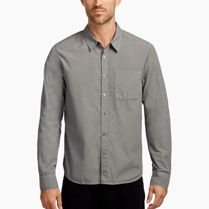 James Perse Overdyed Plaid Utility Shirt