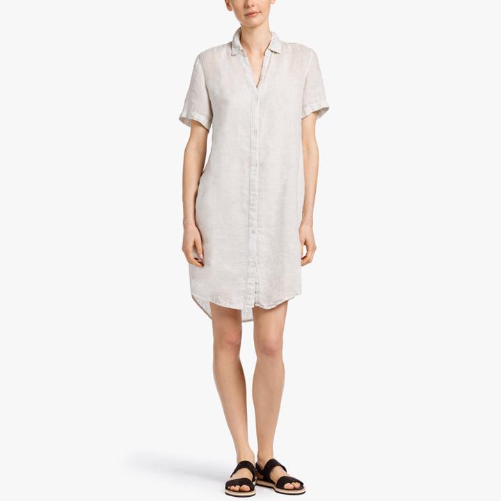 James Perse Ss Side Panel Shirt Dress