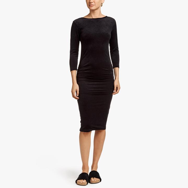 James Perse Velvet Low Back Skinny Dress