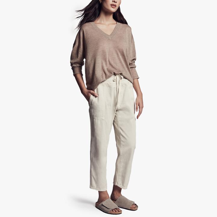 James Perse Cropped Mixed Media Pant