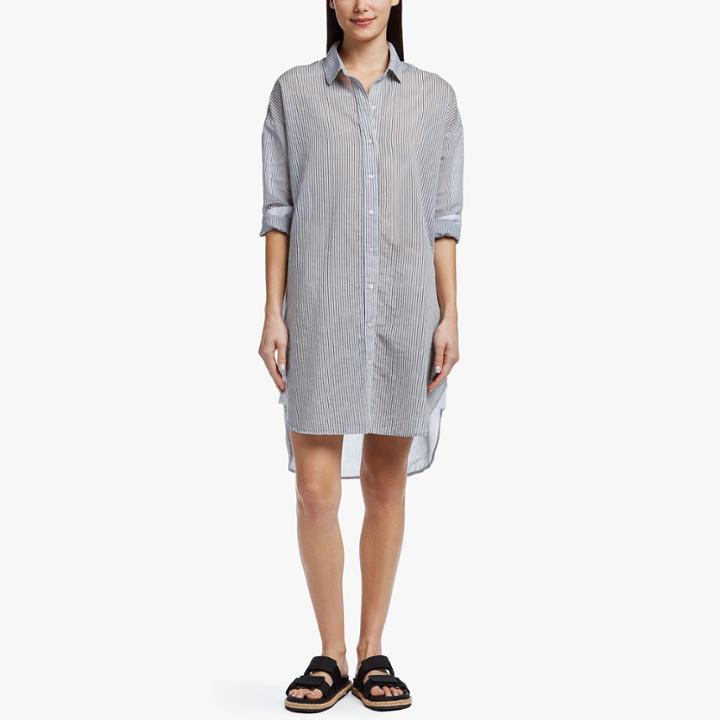 James Perse Collage Stripe Shirt Dress