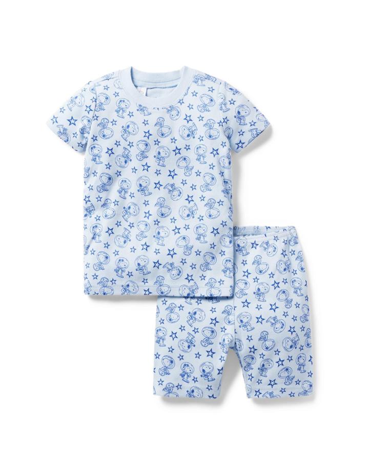 Good Night Short Pajamas In Peanuts Space Snoopy