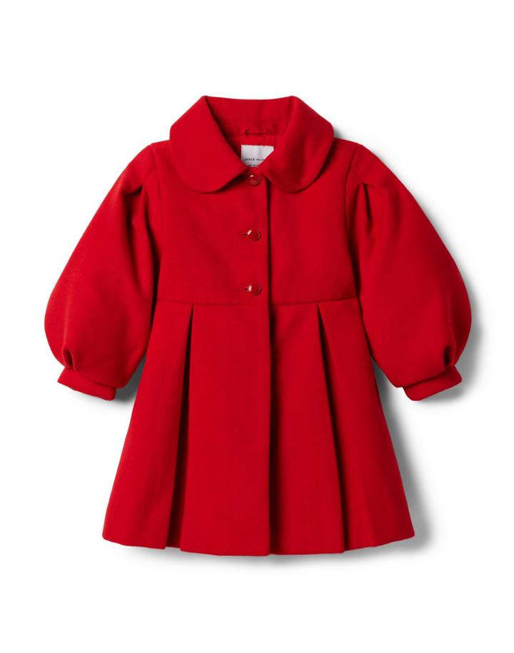 Pleated Puff Sleeve Coat