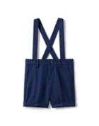 Linen-cotton Suspender Short