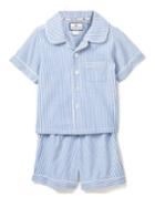Petite Plume French Blue Seersucker Short Pajama Set