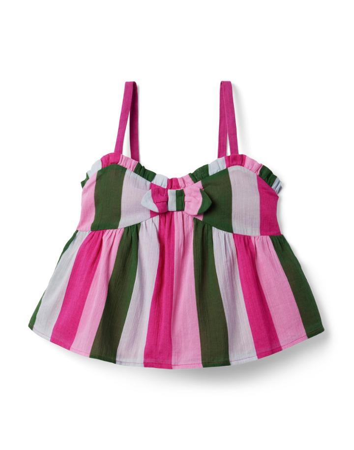 Striped Gauze Tank Top