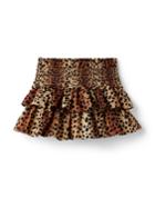 Leopard Smocked Tiered Skirt