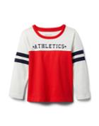 Athletics Striped Sleeve Tee