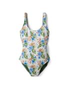 Dawne Florine Women's Reversible Tropical Floral Swimsuit