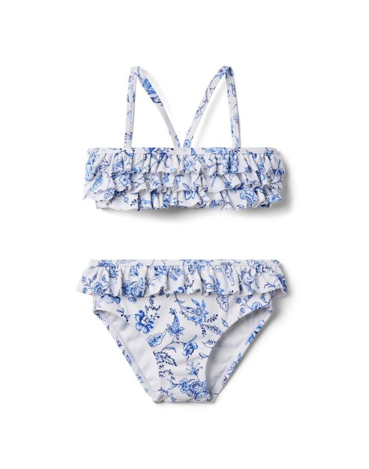 Floral Ruffle 2-piece Swimsuit