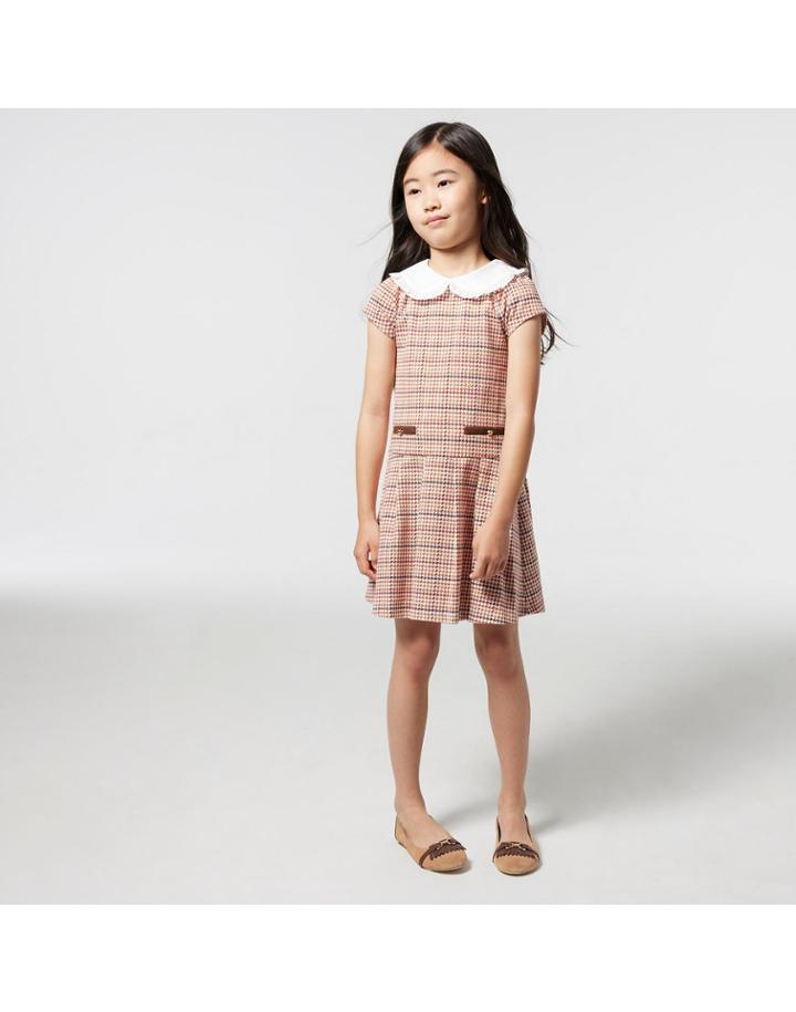 Houndstooth Plaid Ponte Dress