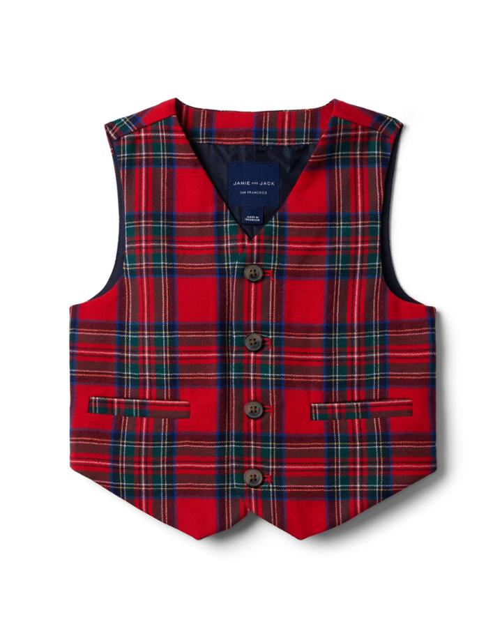 Plaid Suit Vest