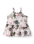 Tropical Peplum Top