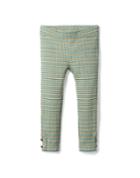 Houndstooth Plaid Button-cuff Ponte Pant